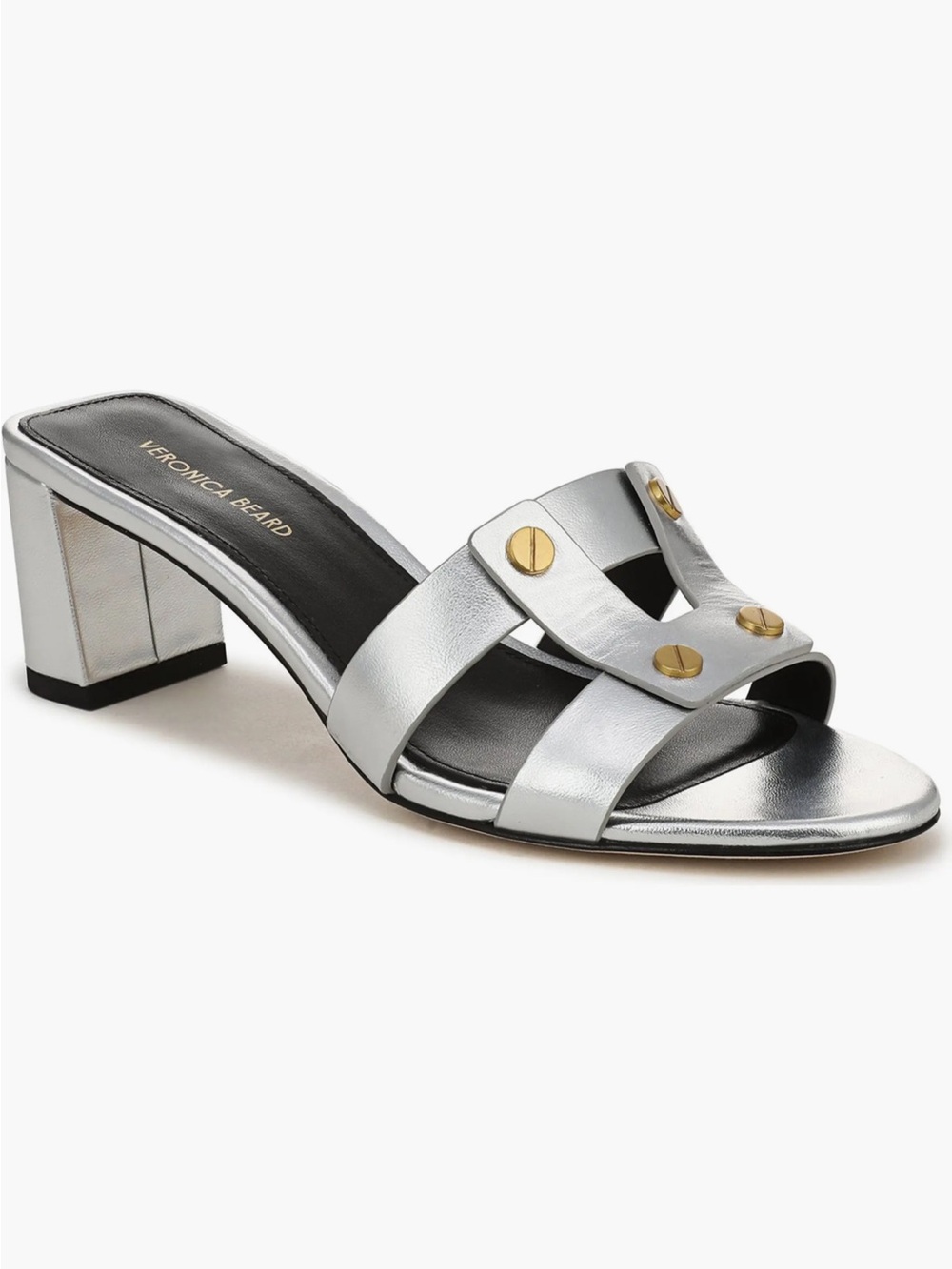 NEW Veronica Beard Via 55 Sandal in Silver